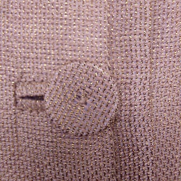 Talbots Women's Beige Metallic Thread Linen Blend Jacket Size 12 Chic~Classy - Picture 5 of 12